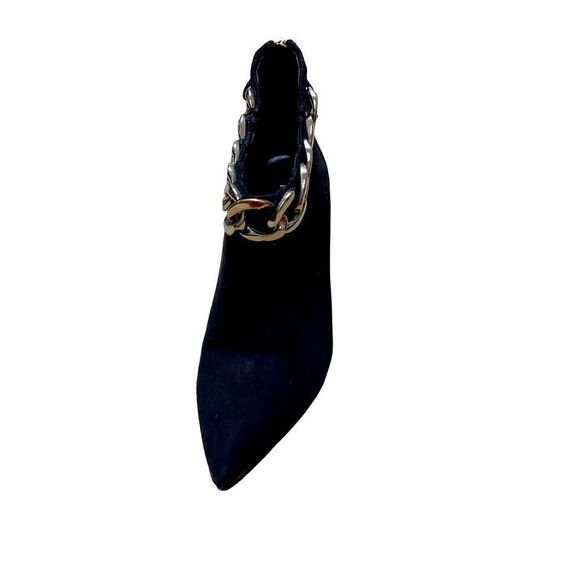 🌟75%OFF🌟Nine West Suede Leather Booties with Gold Chain - Picture 2 of 3